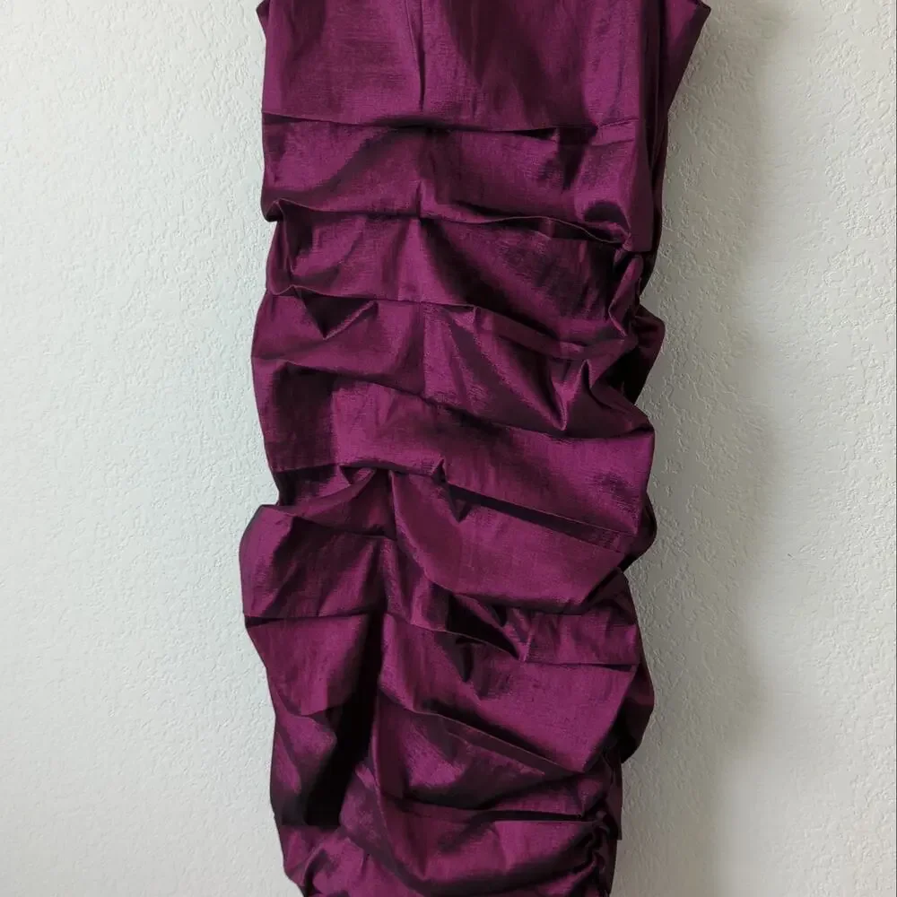 melonie Womens Formal‎ Dress Fushia Small Ruching Bodycon Party Cocktail Event